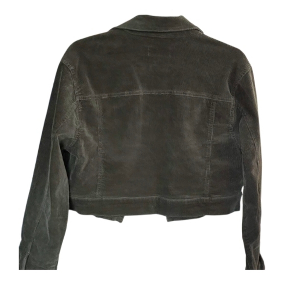 Love Tree Women's Olive Corduroy Cropped Jacket - Picture 2 of 4